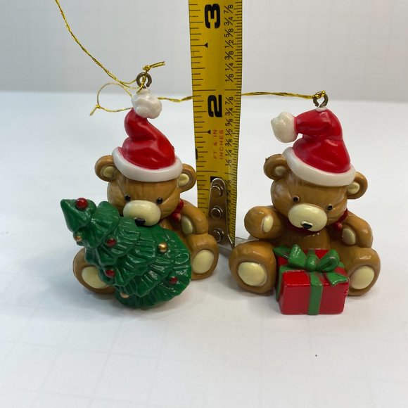 Vintage Christmas Bear Ornaments Set of 2 - Picture 5 of 6